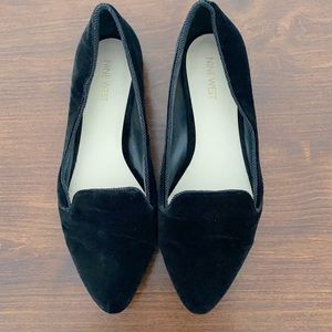 Black velvet flats by Nine West